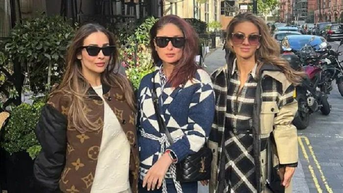 Kareena Kapoor bertemu kembali dengan Malaika Arora dan Natasha Poonawalla di London.*  