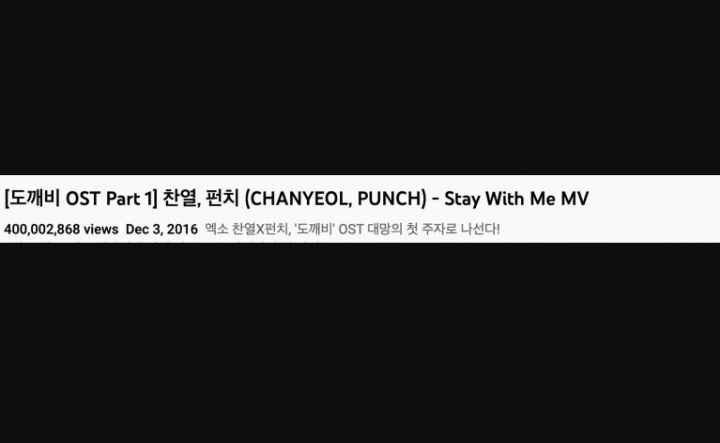 OST Drama Globin 'Stay With Me' Chanyeol EXO-Punch Jadi Soundtrack Pertama yang Lampaui 400 Juta Views