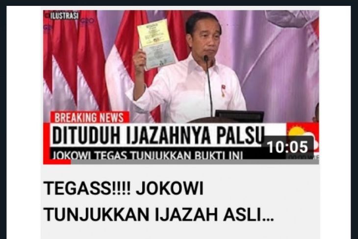 Presiden Jokowi Pamer Ijazah Asli, Ini Fakta Sebenarnya