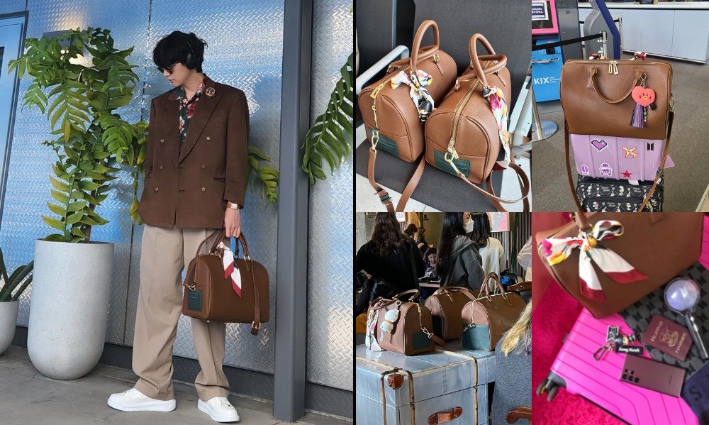 'Mute Boston Bag' rancangan V BTS menjadi merchandise paling laris.*  