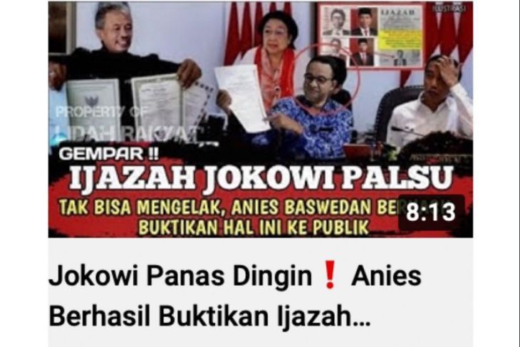 HOAKS - Beredar sebuah klaim yang menyebut jika Anies membuktikan bahwa ijazah milik Jokowi adalah palsu.*