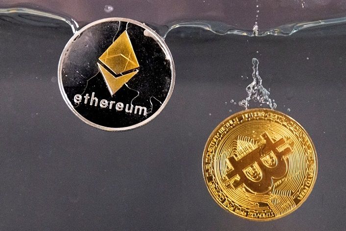 Ilustrasi Cryptocurrency Bitcoin Ethereum