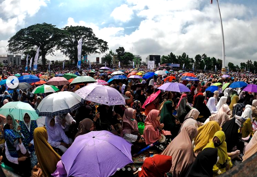 Suasana tabligh akbar di Lapangan Merdeka Kota Sukabumi, Minggu, 23 Oktonber 2023
