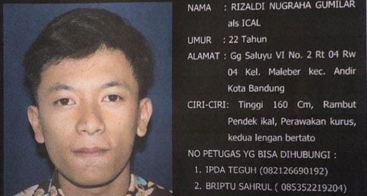 Wajah pelaku pembunuhan anak di Cimahi.