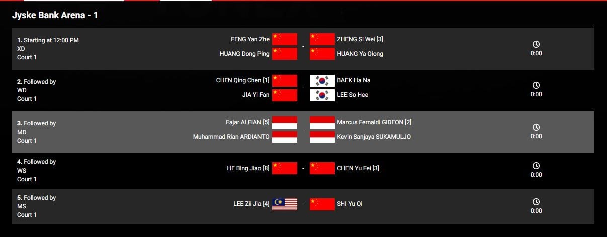 Jadwal Lengkap Final Denmark Open 2022, Minions Vs FajRi, 2 Link Live ...