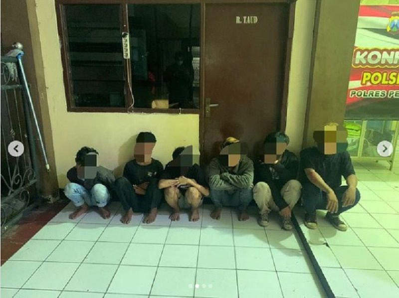 6 anak masih di bawah umur diamankan polisi dari kejadian tawuran di Jembatan Suroboyo 