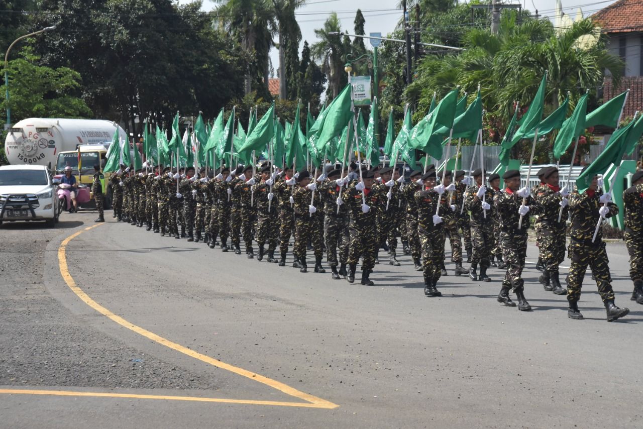 Apel gelar pasukan Banom NU Kabupaten Tegal dalam rangka Hari Santri 2022