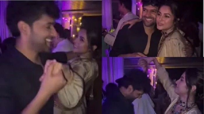 Shehnaaz Gill menari dengan Guru Randhawa di pesta Diwali.*  