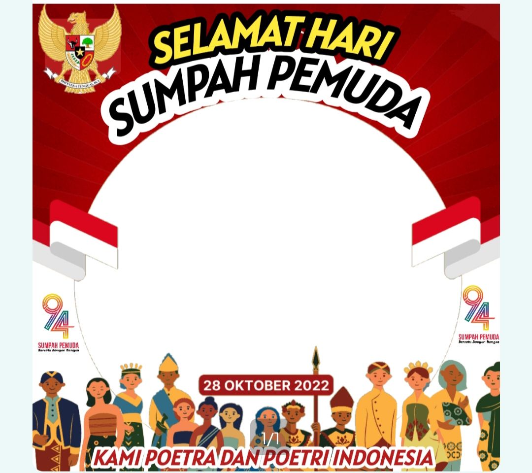 Link Twibbon Hari Sumpah Pemuda 2022 Diperingati 28 Oktober Untuk ...