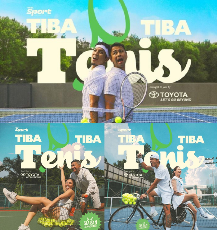 Poster Tiba Tiba Tenis yang akan dimeriahkan oleh duel  Raffi Ahmad vs Desta.