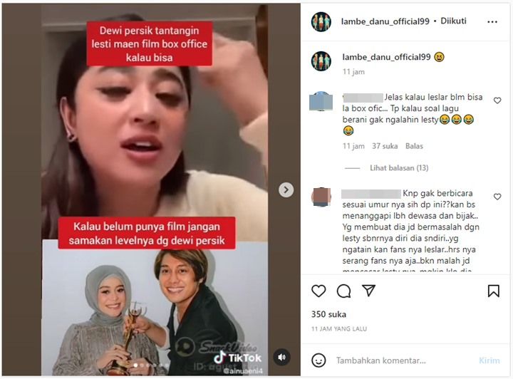 Dewi Perssik Sebut Lesti Kejora Tak Selevel, Sesumbar Sudah Bintangi Puluhan Box Office Film