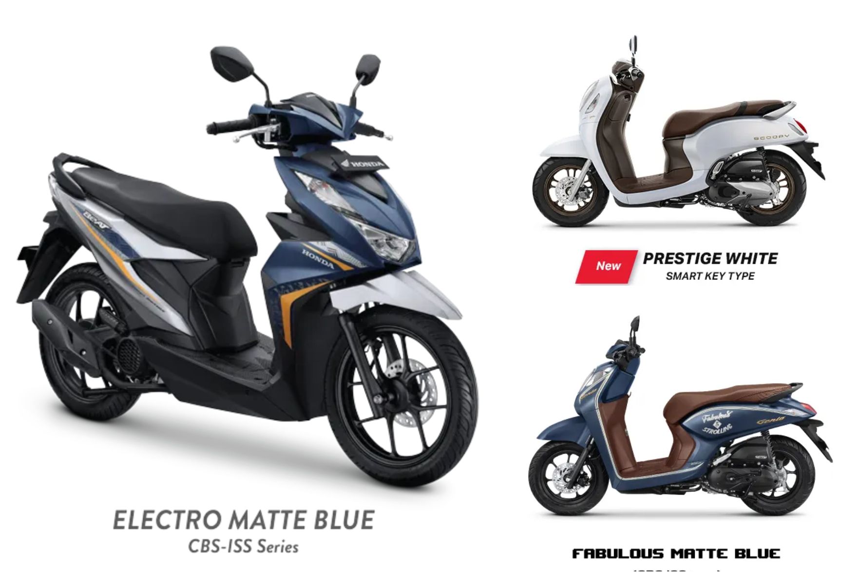 Penasaran Berapa Selisih Harga Motor Honda BeAt, Scoopy, dan Genio? Ini