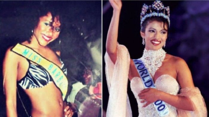 Miss Barbados dan Miss World 2000.*  