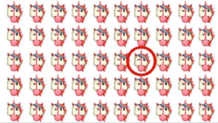 Letak emoji kuda yang berbeda.*
