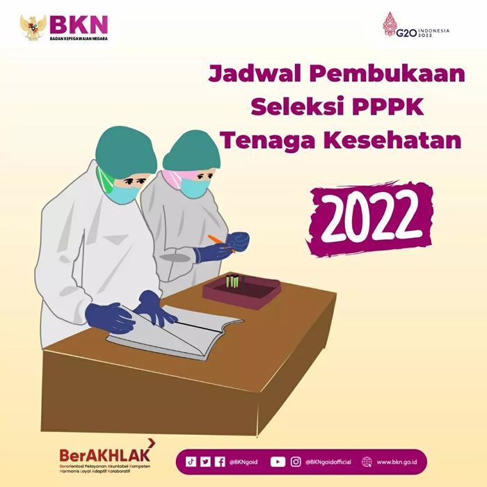 BKN ingatkan hal ini ke pelamar PPPK 2022 jabatan nakes./Instagram.com/@bkngoidofficial./