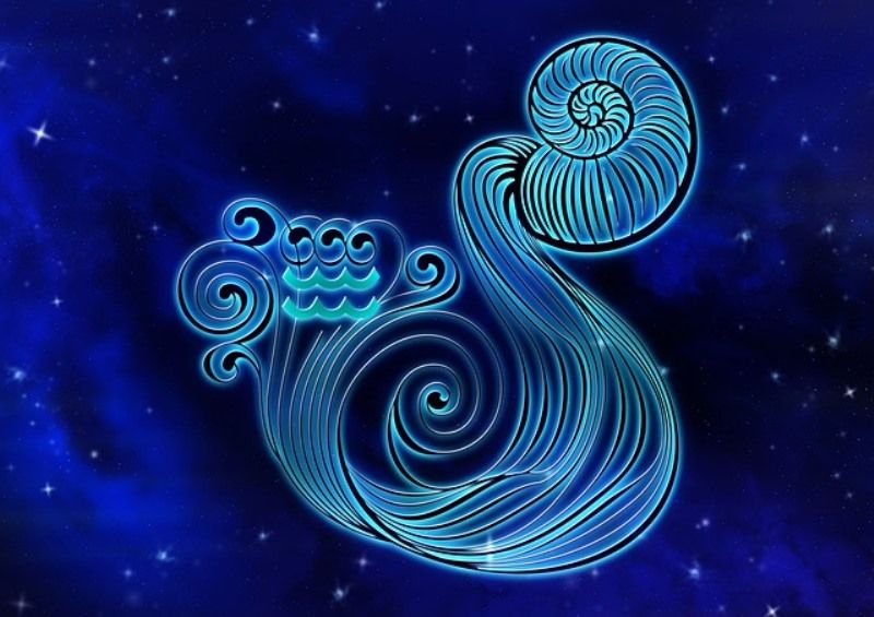 Ilustrasi zodiak Aquarius.