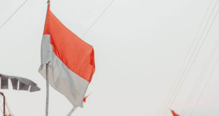 Ilustrasi bendera Indonesia.