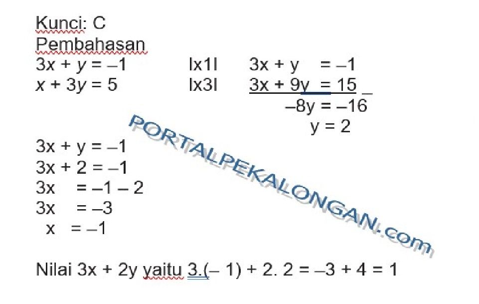 Latihan Soal Dan Pembahasan Penilaian Harian Matematika SMP MTs Kelas 8 ...