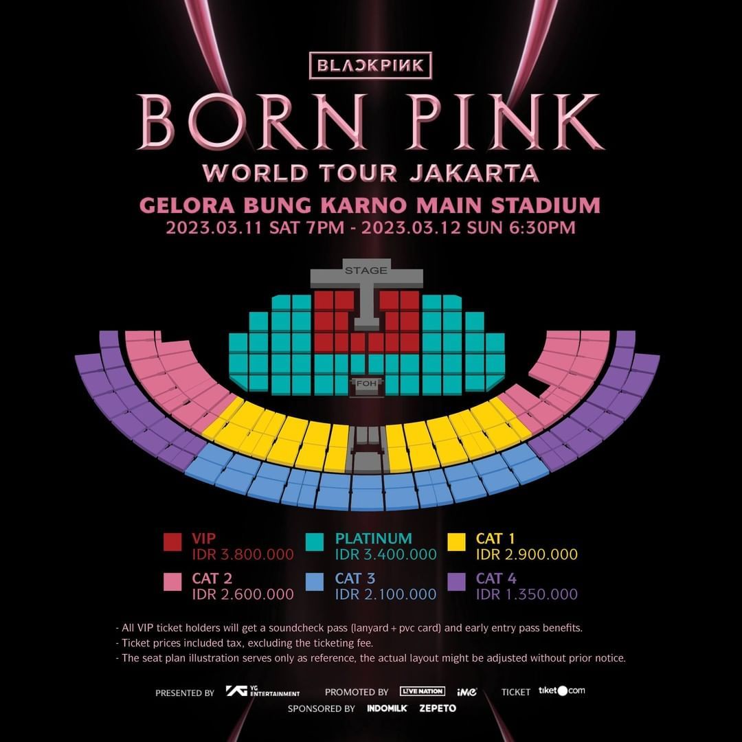 Harga Tiket dan Seating Plan Konser BLACKPINK di Gelora Bung Karno Main