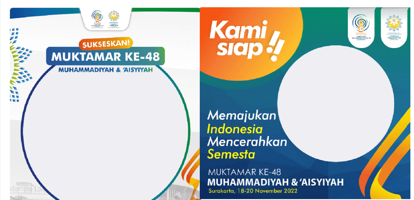 Twibbon Muktamar Muhammadiyah ke 48 Solo 2022.