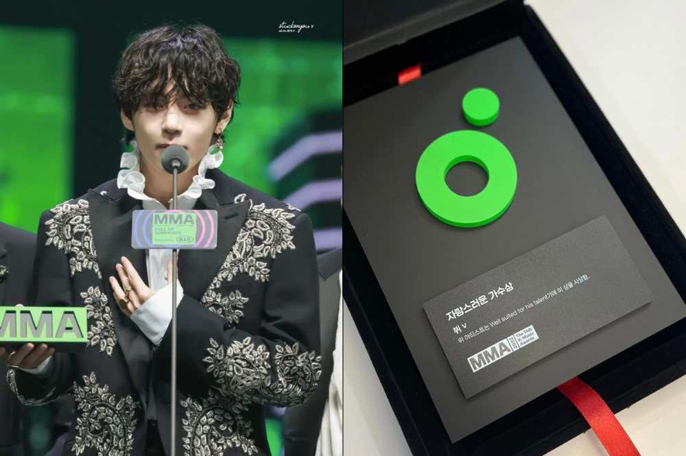 V BTS menerima penghargaan dari Melon Music Awards (MMA).*  