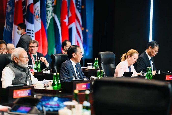 Presiden Joko Widodo pimpin sesi kedua G20 membahas arsitektur kesehatan global.