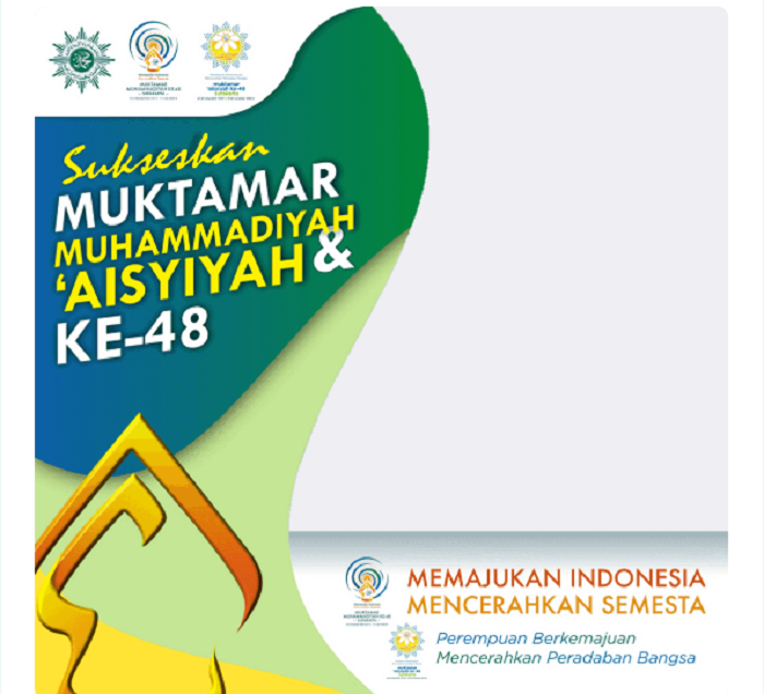 Inilah 30 link twibbon ucapan selamat Muktamar Muhammadiyah Aisyiyah ke-48 tahun 2022 di Solo Jawa Tengah, lengkap dengan  cara downloadnya