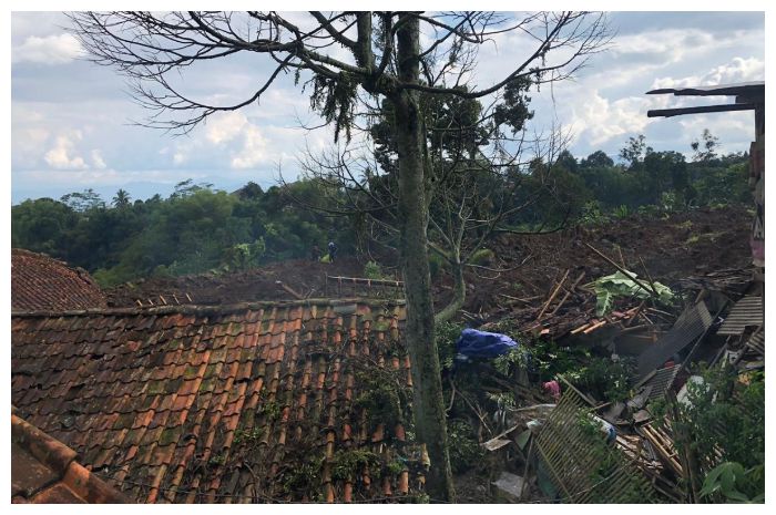 Satu kampung di Cianjur yang tertimbun longsor akibat gempa hari ini.
