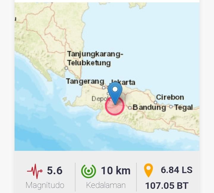 Gempa Bumi 5 6 Cianjur Guncang 3 Provinsi Jawa Barat Jakarat Dan