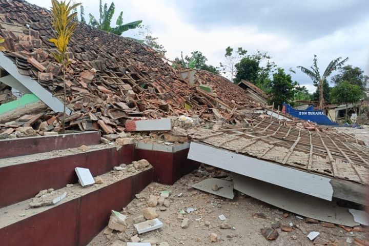 Ilustrasi gempa bumi di Cianjur Jawa Barat/ Bacaan doa gempa  bumi