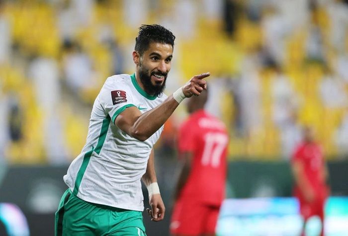 Saleh Al Shehri, pemain Arab Saudi yang mencetak gol ke gawang Argentina di Piala Dunia Qatar 2022.