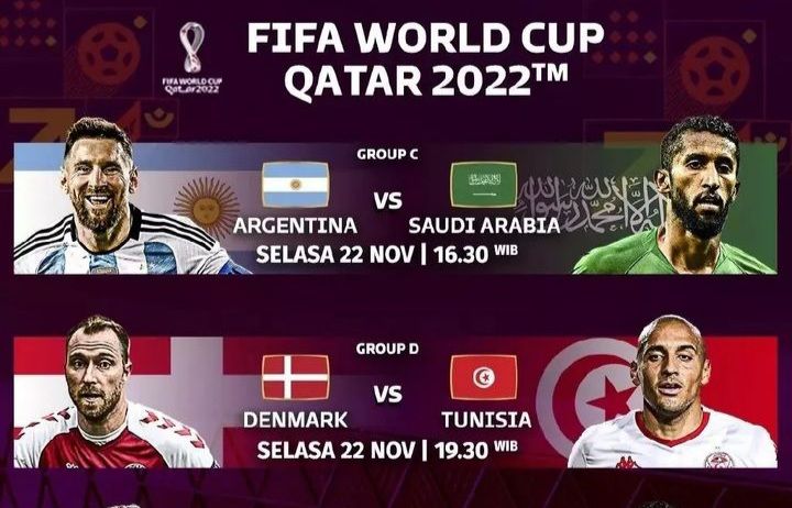Link Live Streaming Piala Dunia Qatar 2022, Denmark Vs Tunisia