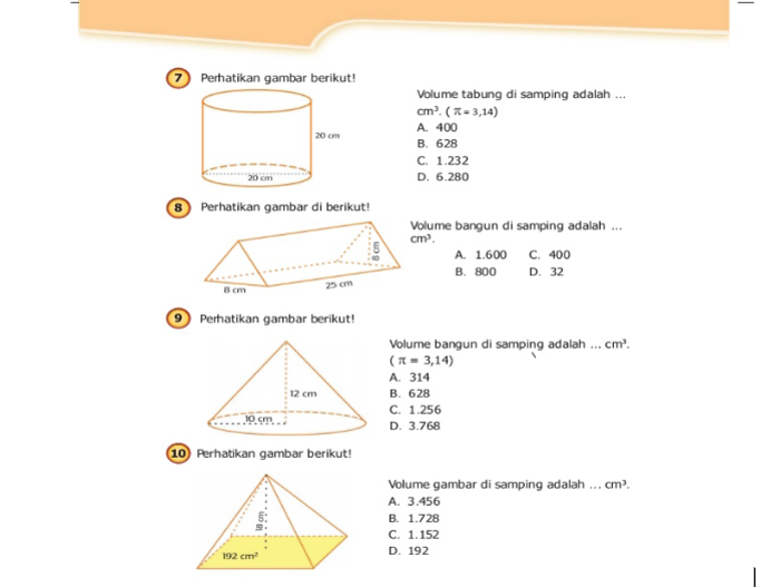 Kunci Jawaban Matematika Kelas 5 SD Halamam 183 sampai 184: Uji Kompetensi
