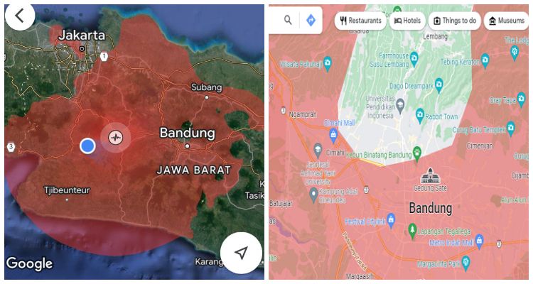 Ternyata Ini Alasan Kenapa Tampilan Google Maps di Jawa Barat Berwarna Merah, Ada Tanda Khusus Disampaikan?