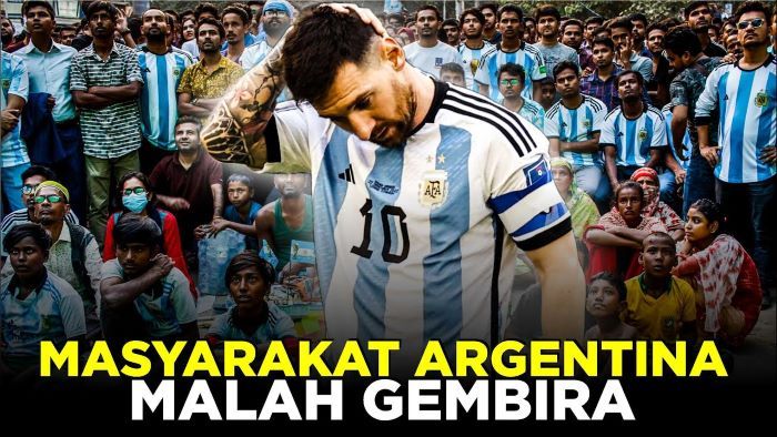  Bukannya sedih, para fans Argentina malah senang atas kekalahan melawan Arab Saudi 1-2/Tangkapan layar Youtube CERITA BOLA