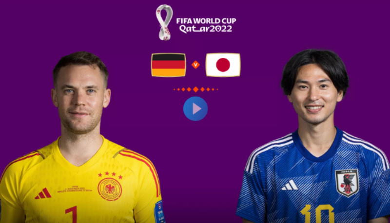 Hasil pertandingan Piala Dunia 2022 Qatar Grup E Jerman vs Jepang.