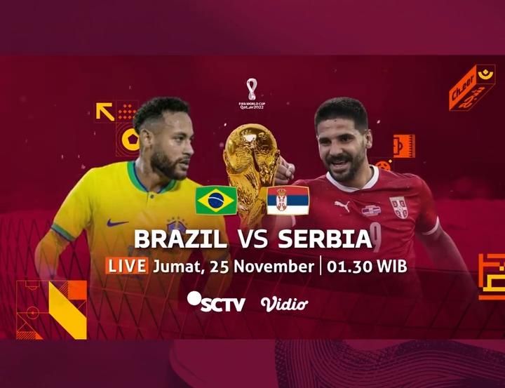 Prediksi Line Up dan Head to Head Brasil vs Serbia Piala Dunia 2022, Beserta Link Live Streaming 