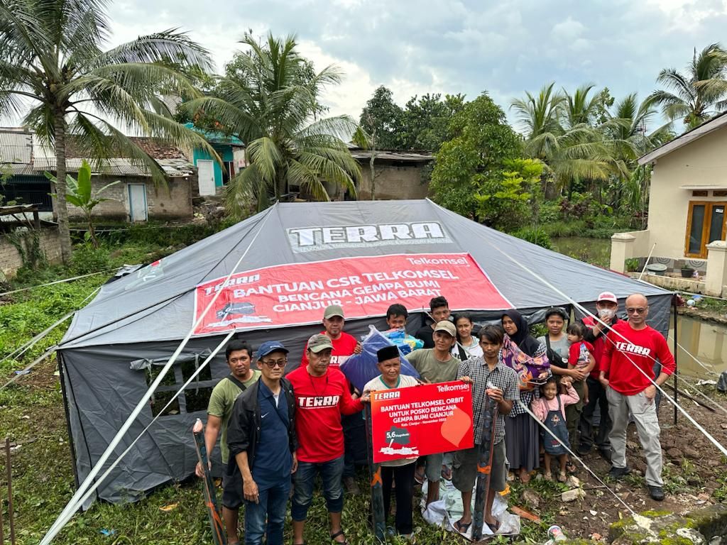 Bantuan CSR Telkomsel untuk korban Gempa Cianjur