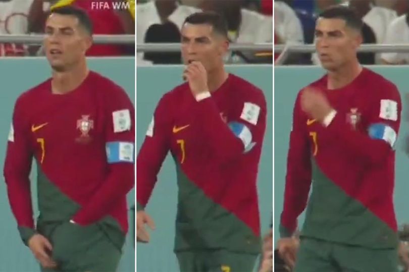 Cristiano Ronaldo melakukan kesan yang mengundang penasaran penggemar di Piala Dunia Qatar 2022.*  