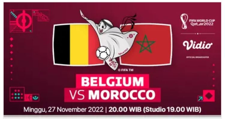 Live Streaming Bgibola dan Yacine TV, Nonton Piala Dunia 2022 Belgia vs Maroko Melalui Link Resmi FIFA World Cup