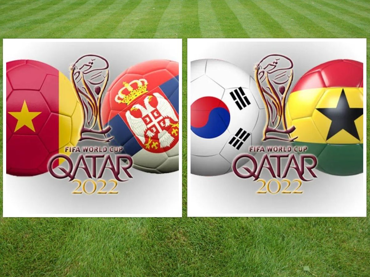 Jadwal Piala Dunia 2022 Qatar hari ini antara lain mempertemukan Kamerun Vs Serbia di Grup G dan wakil Asia, Korea Selatan Vs Ghana di Grup H.