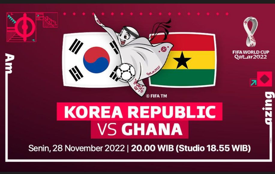 Hasil Piala Dunia 2022 Korea Selatan vs Ghana Cetak Skor 0-2.