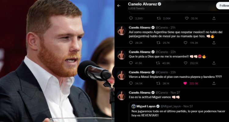 Juara tinju dunia, Canelo Arvalez mengancam Lionel Messi setelah aksi injak jersey Meskiko viral di media sosial pada Senin, 27 November 2022