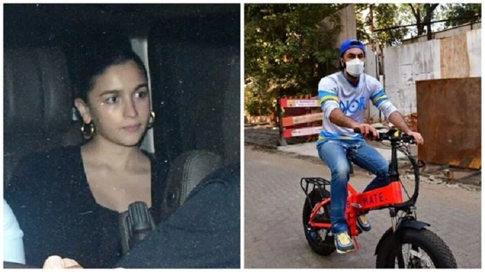 Pasangan bintang Bollywood, India Alia Bhatt dan Ranbir Kapoor.* 