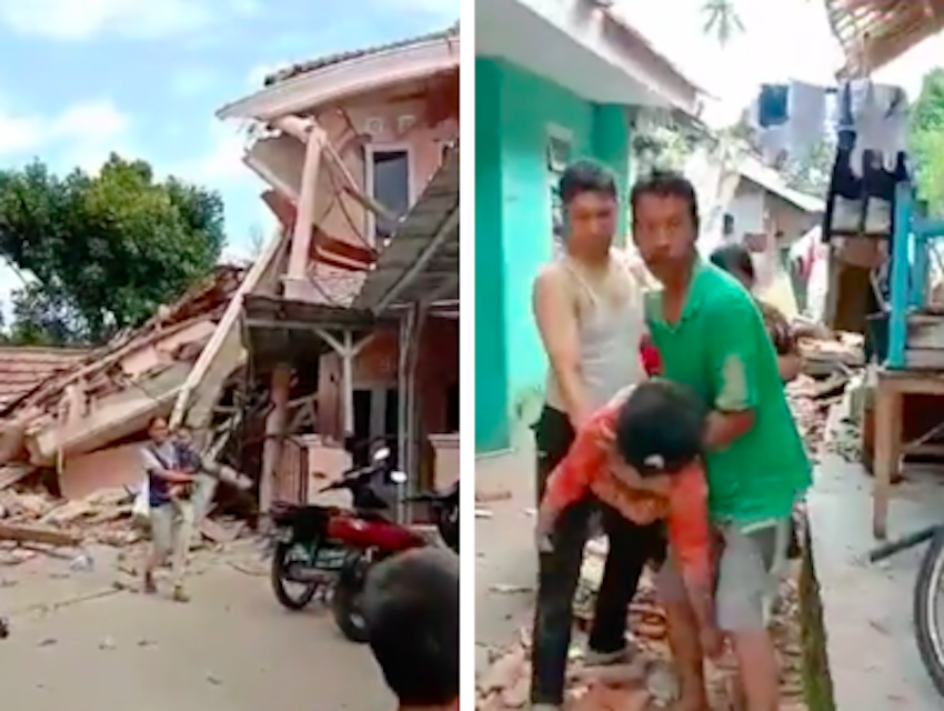 Sebuah video yang menunjukkan sejumlah rumah warga Kabupaten Garut, Jawa Barat ambruk usai diguncang gempa M6,4 viral di media sosial, Sabtu 3 Desember 2022.