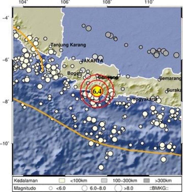 Gempa M 6.4 Guncang Kabupaten Garut Jawa Barat, Hari Ini 03 Desember 2022 Pukul 16:49 WIB, Info BMKG