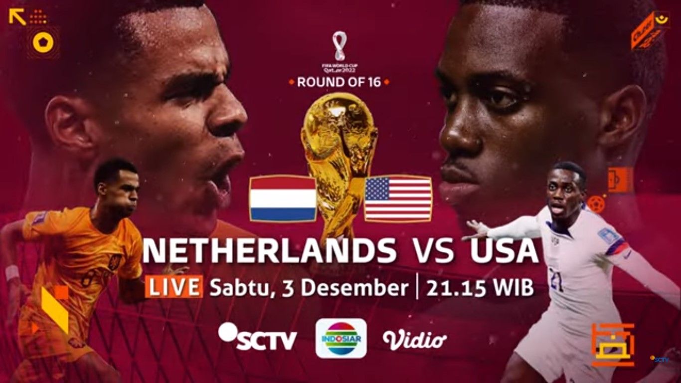 Simak hasil pertandingan babak gugur 16 besar Piala Dunia di antara Belanda vs Amerika Serikat.