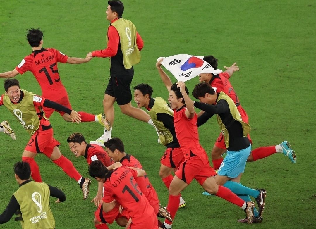 Timnas Korea saat lolos 16 besar Piala dunia Qatar 2022