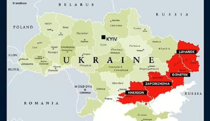 Moskow bersikeras bahwa empat 'wilayah baru' yang dianeksasi dari Ukraina harus diakui.*  
