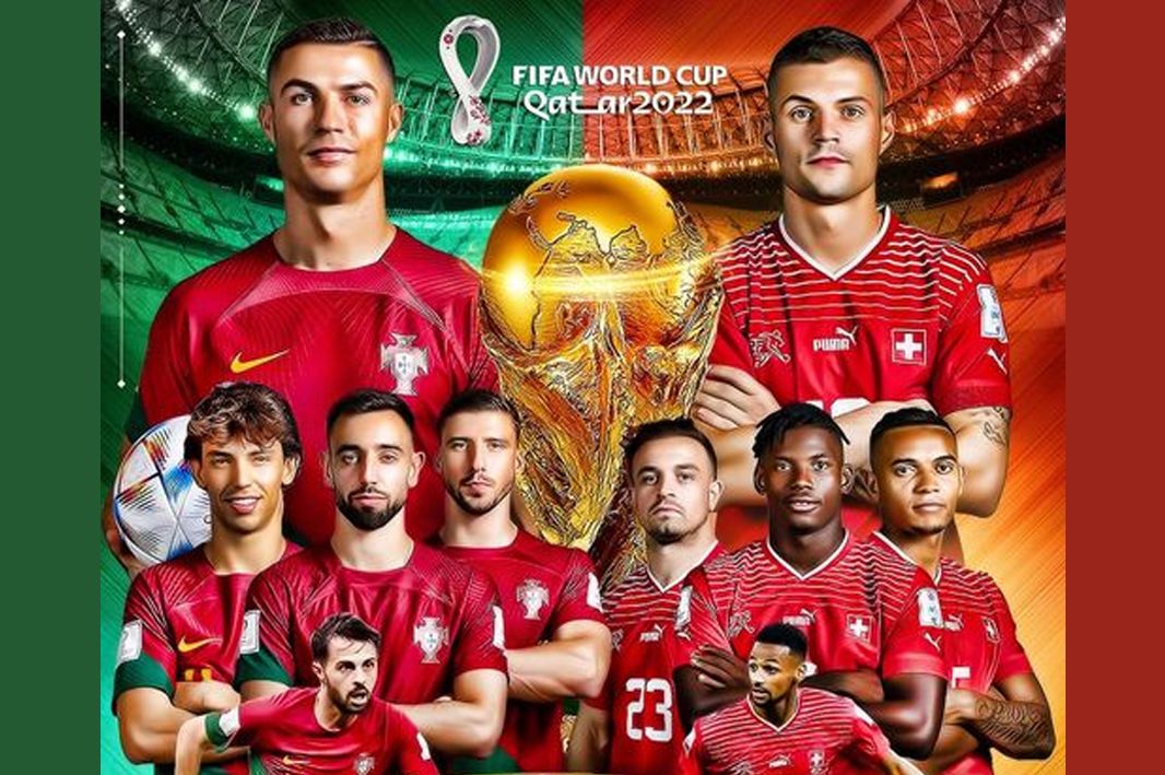 Link live streaming dan siaran langsung Portugal vs Swiss di Piala Dunia 2022 Qatar lengkap dengan head to head, statistik, prediksi skor dan prediksi susunan pemain.